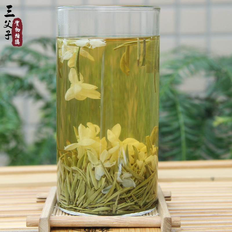 三父子四川峨眉山金竹兰雪2016新茶特级珍品类茉莉花茶叶100g包邮
