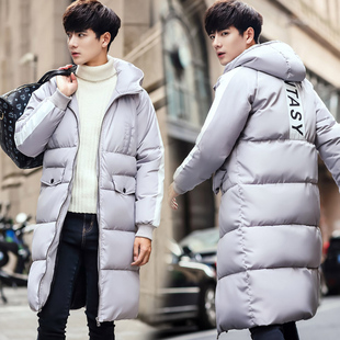 蒙希诺冬季加厚棉衣男中长款外套韩版修身青少