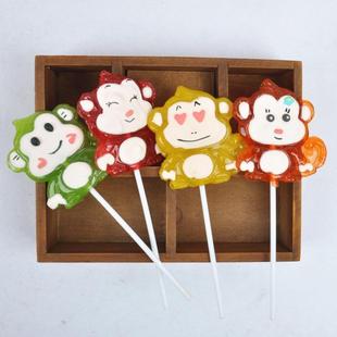 千旺棒棒糖卡通可爱小猴子悠嘻猴硬糖50g零食现货圣诞节糖果
