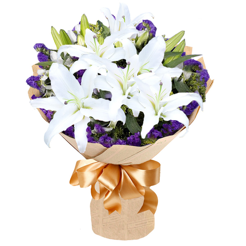 南昌鲜花速递同城生日鲜花12朵百合花束东湖西湖重庆成都大连合肥