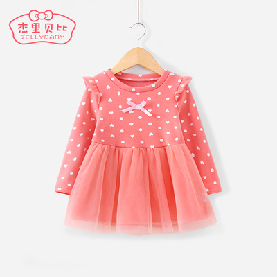 女童冬裙子连衣裙加厚2016儿童秋冬红色婴儿