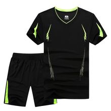 迪卡侬官方旗舰店健身房运动服套装男夏季胖人速干宽松短袖加肥加