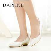 1015101064 专柜 达芙妮 低跟浅口PU皮通勤单鞋 春季女鞋 Daphne