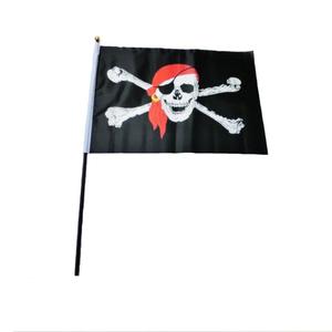 加勒比海盗旗帜 鬼头旗 骷髅旗 海盗旗45*30cm海盗旗帜图案随机