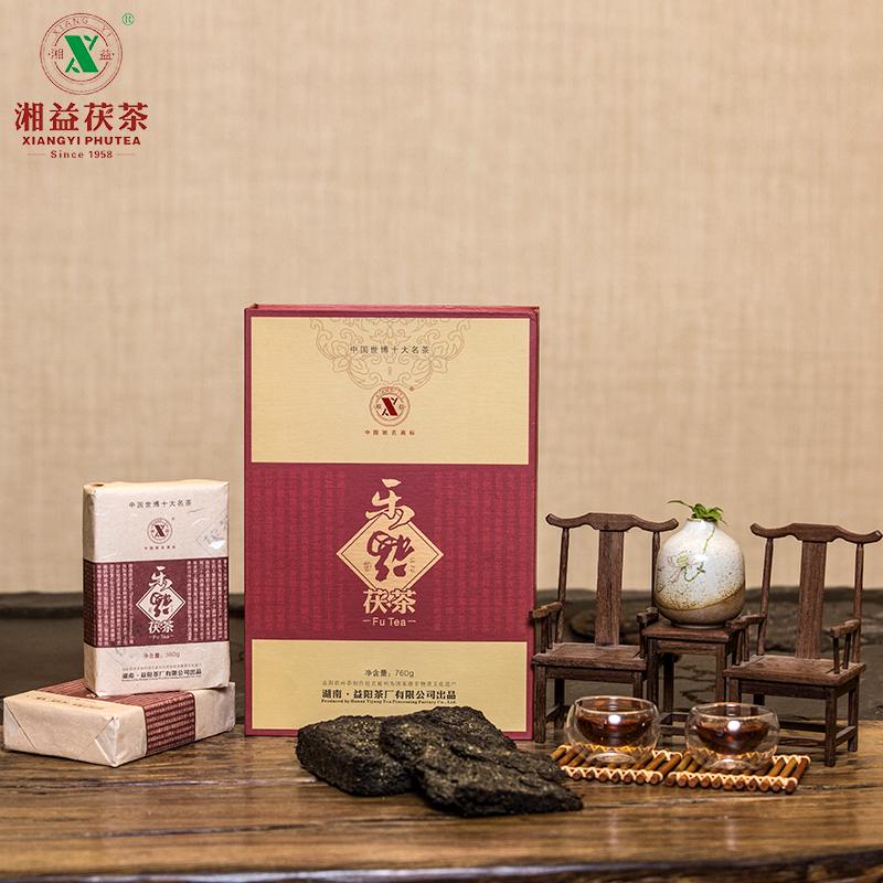 2012年  安化黑茶湖南特产世博名茶 乐福茯茶760G 益阳茶厂湘益茯