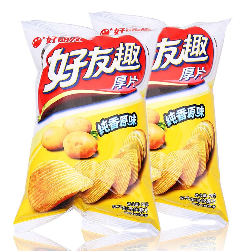 好丽友好友趣纯香原味马铃薯片150g膨化白领办公休闲零食品