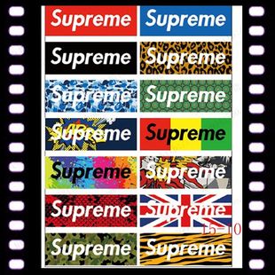 手机电脑旅行拉杆行李箱包防水贴纸贴画乱贴supreme品牌商标标志