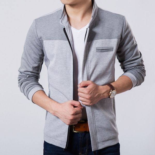 正品以纯 <em>男外套春秋装 修身</em> jacket衫 韩版 夹克