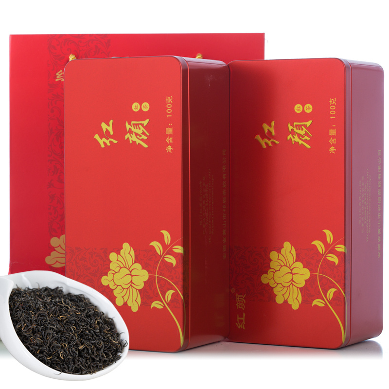 祁门红茶红颜红茶原产地正宗祁红100gX2特级红香螺礼盒