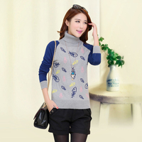 2015春夏女装韩版短款<em>超薄</em>毛衣<em>七分袖</em>针织衫