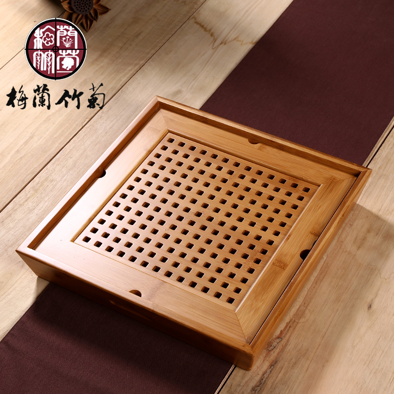 功夫茶具小茶盘竹制现代简约竹子简易茶海茶台家用迷你干泡台托盘