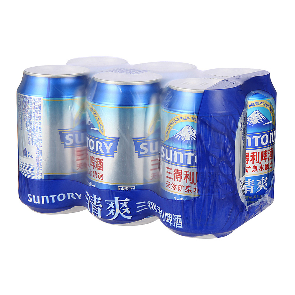 【天猫超市】suntory/三得利啤酒 清爽拉罐六连包330ml*6罐/组