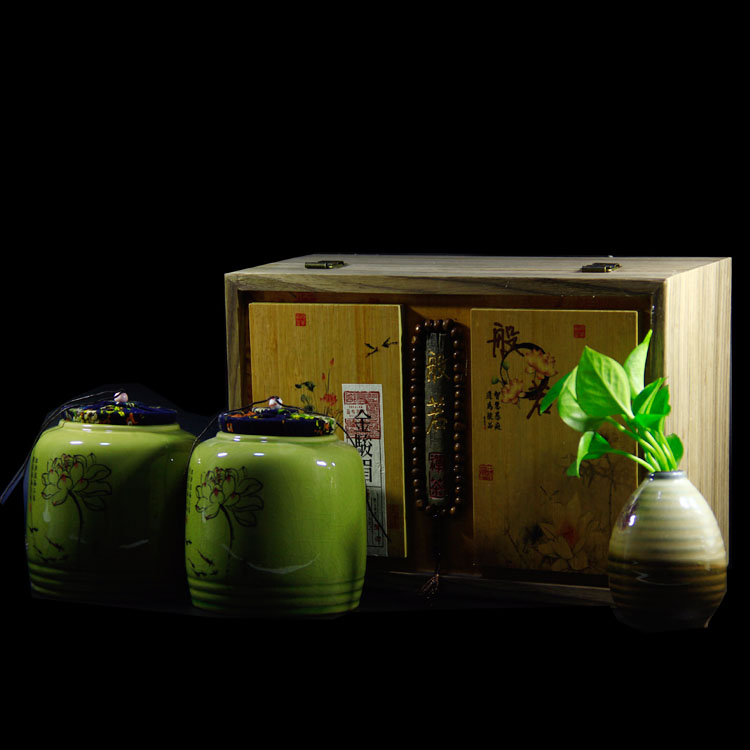 特级桐木正山小种红茶黑芽金骏眉高端高档木制瓷罐礼盒包装盒包邮