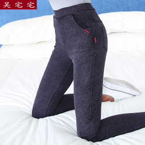 加绒加厚仿牛仔打底裤