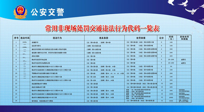 F33居家写字200公安交警常用非现场处罚交通