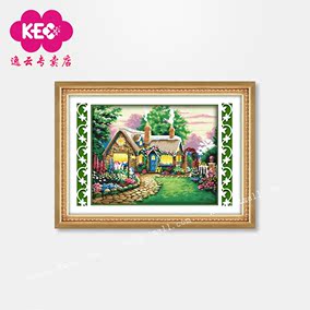 kec十字绣印花系列正品专卖 风景f247童话小屋客厅卧室挂画
