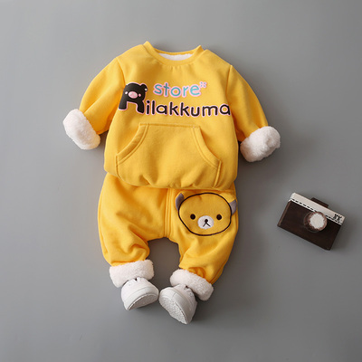 男宝宝冬装套装婴儿三件套0-1-2-3-4岁婴幼儿