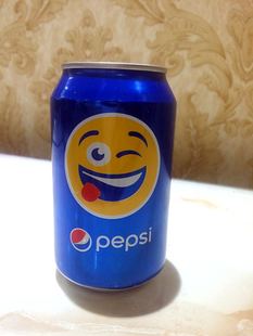2016百事可乐表情罐笑脸罐吐舌头表情罐emoji表情罐限量罐百事可