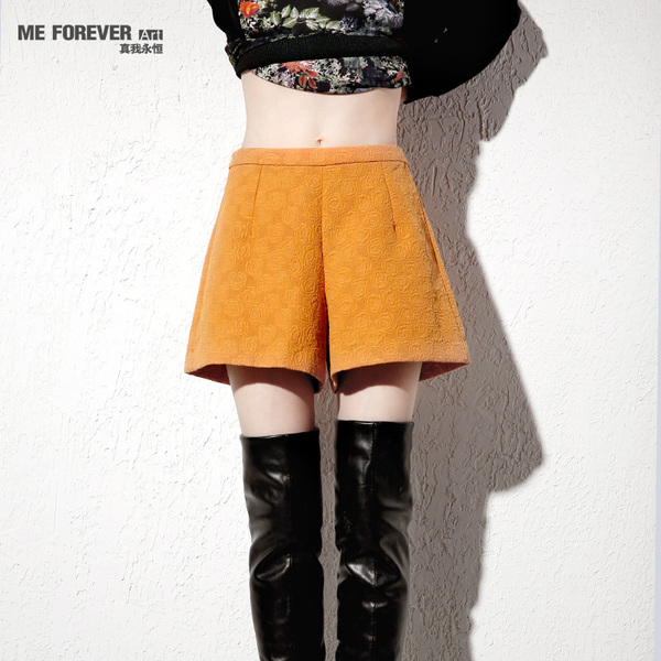正品女热裤 真我永恒秋装 显瘦阔<em>腿短裤</em> 女秋季