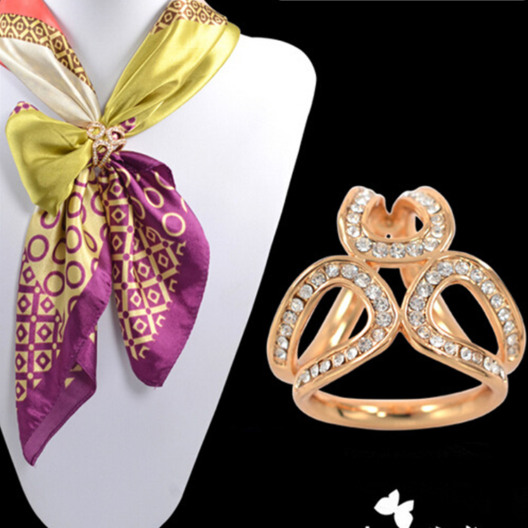 正品[三环丝巾扣]三环丝巾扣用法图解评测 三环