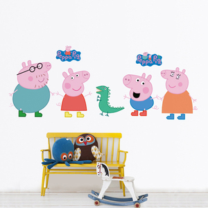 粉红猪小妹小猪佩奇佩佩猪可爱卡通墙贴纸儿童