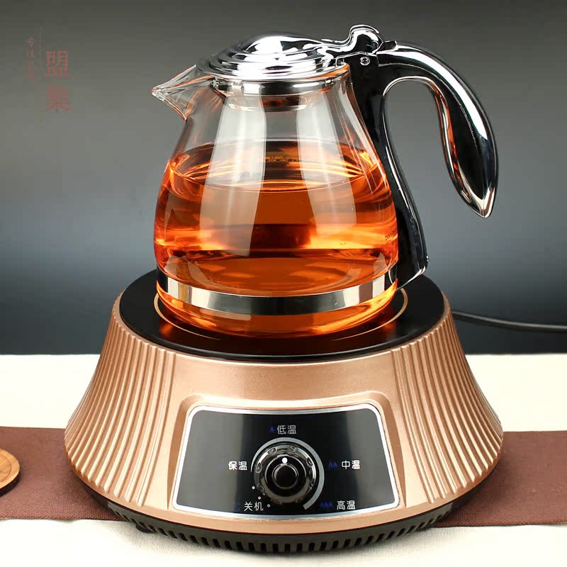 盟集  玻璃茶具套装耐热耐高温加厚烧水泡茶煮茶壶养生壶  包邮