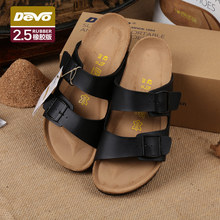 博肯正品 S03718 凉鞋 拖鞋 一字鞋 套脚勃肯凉拖夏季潮男鞋 Devo软木鞋