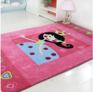 地垫 可爱卡通儿童地毯 卧室地毯满铺地毯 小公主房间地垫 可定做包邮