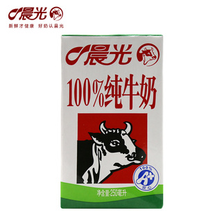 【天猫超市】晨光纯牛奶250ml\/盒灭菌乳健康好