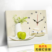 饰画现代客厅餐厅简约单幅无框画挂钟表配电箱遮挡箱壁画 电表箱装