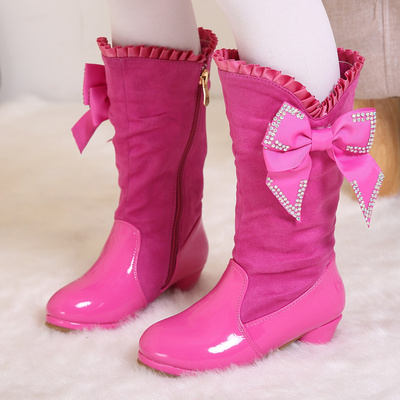 小不童 2014新款女童高筒靴 韩版公主童靴 儿童靴 女童冬 长靴
