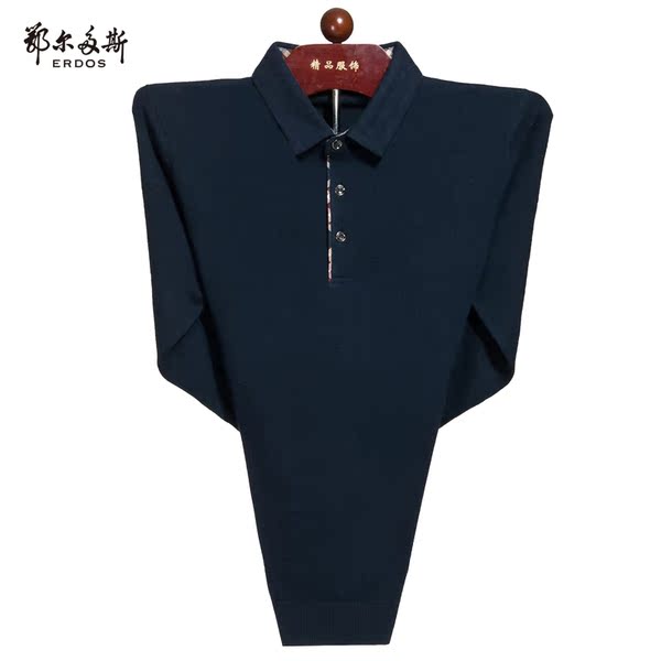 热销男<em>毛衣</em> <em>男翻领</em>休闲<em>中老年</em>长袖 羊毛衫 费」