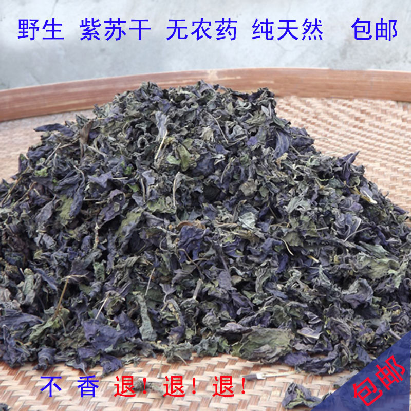 衢州特产纯天然野生紫苏叶干2014年紫苏叶去腥烧鱼虾蟹香料(带茎)