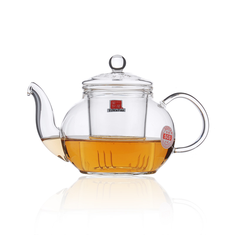一屋窑 纯健康 耐热玻璃茶具 花草茶壶 泡茶水壶 可爱壶 煮茶器