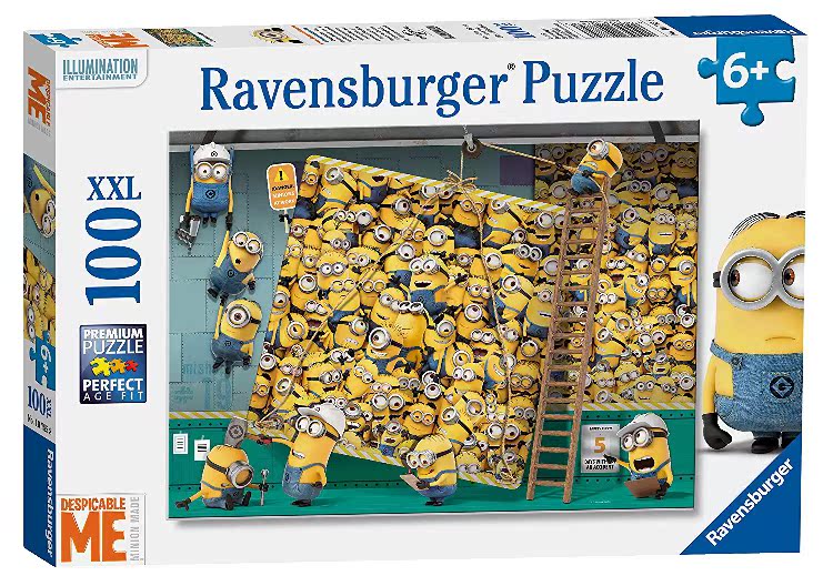 现货-德国进口ravensburger儿童拼图 小黄人集体照 100片玩具