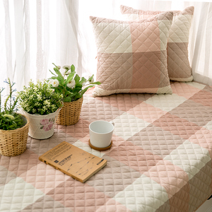 高档全棉色织飘窗垫