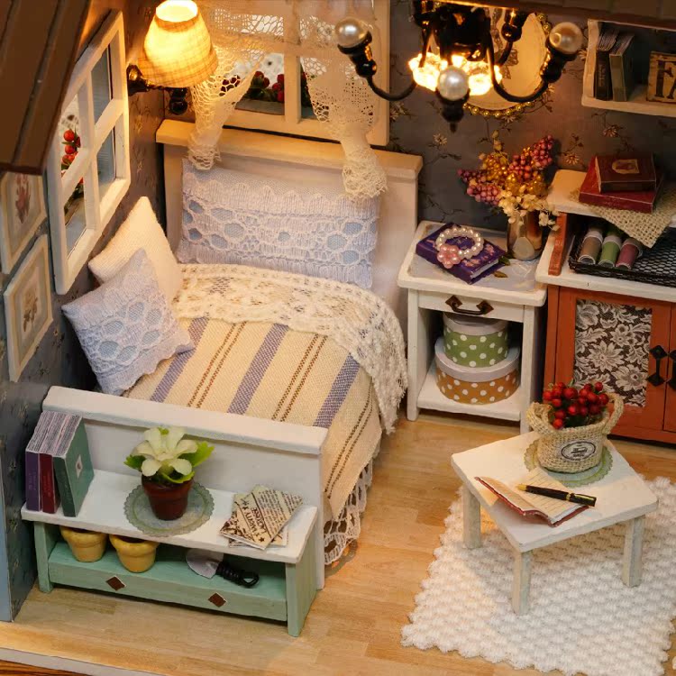 diy小屋手工房拼装模型屋2017新款客厅卧室阳台14岁以上孩子玩具