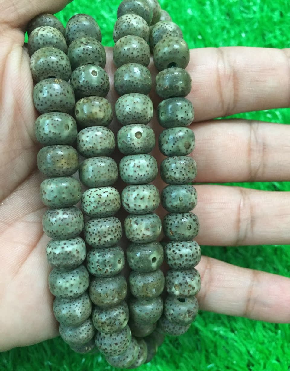 干磨高密全阴皮绿皮a级满阴正月星月菩提108颗手串元宝籽佛珠念珠