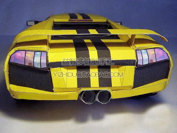 益智玩具jtb57手工3d纸模型diy汽车1:18兰博基尼跑车lamborghini