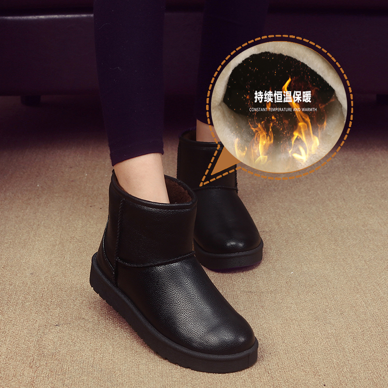 正品[女士雪地靴防水的]女士防水雪地靴新款评