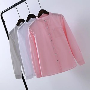 【立领女款白衬衫图片】立领女款白衬衫图片大