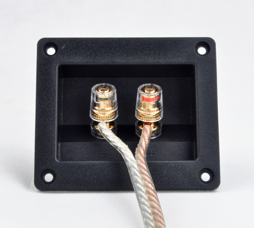 两位音箱接线盒纯铜接线柱喇叭接线板音响配件加厚音响接线面板