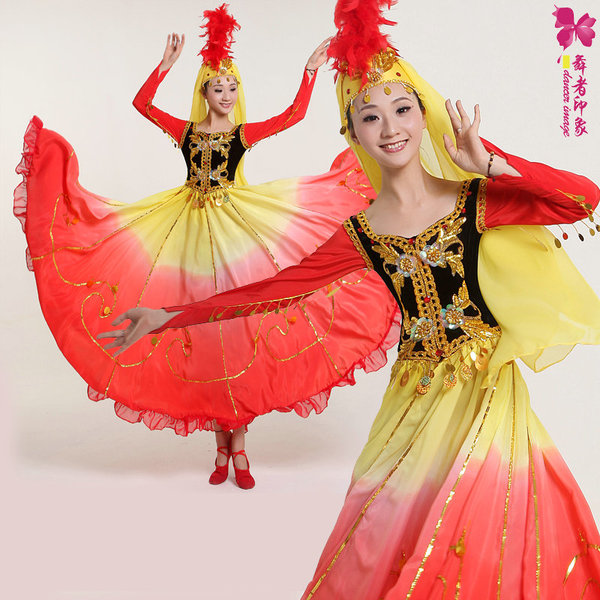 正品女民族服装 <em>2015</em>新款 春夏新疆<em>舞蹈</em>服装 女