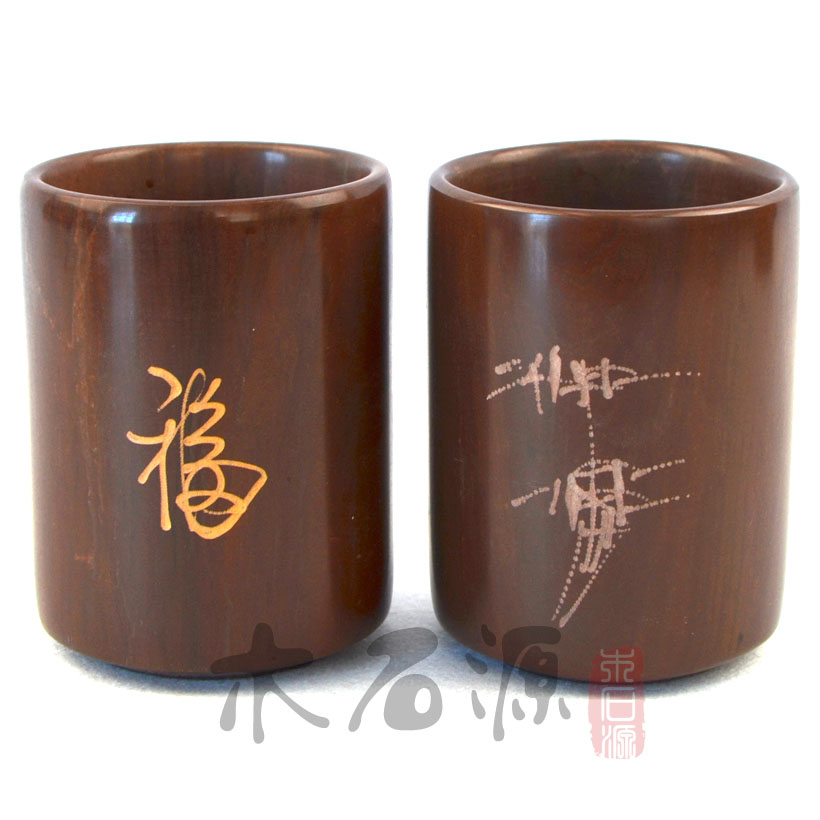 【清幽】纯手工木鱼石水杯口杯啤酒杯情侣杯对杯自用杯直筒茶杯