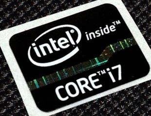 原装最新款黑色 第三代酷睿core intel i3 i5 i7 标签贴纸 超级本