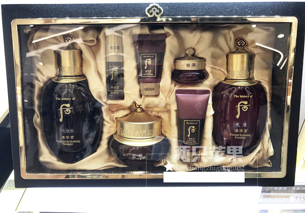 韩国正品whoo后津率享津率水乳面霜3件套装三件套盒补水保湿紧致