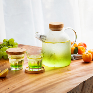 带盖耐高温透明玻璃过滤花茶壶果汁壶