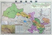 2017全新版挂图贴图区域图 正版交通旅游地图新版 甘肃省地图