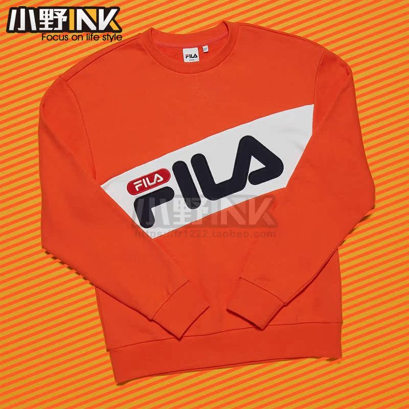 小野ink fila/斐乐 17秋新款长袖大logo刺绣运动卫衣