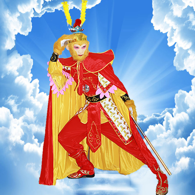 孙悟空衣服齐天大圣套装儿童西游记演出服成人美猴王舞台表演服装